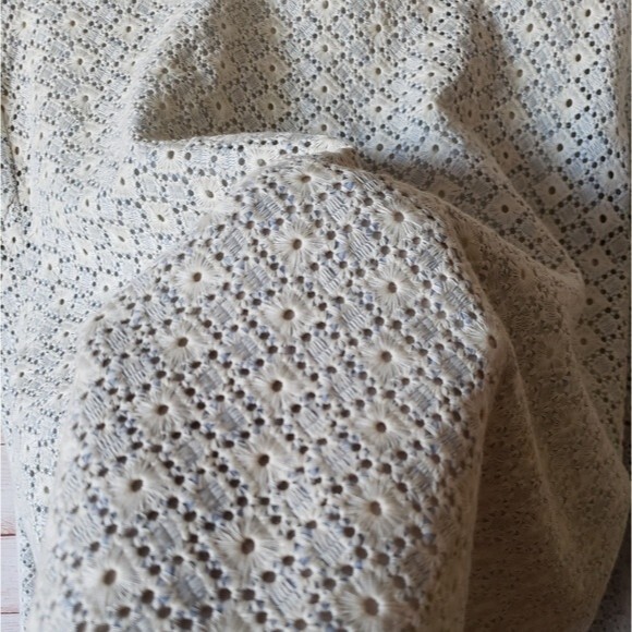 Dolan Left Coast Rossi Eyelet 100% Cotton Moto Jacket Blue White Size 2X - Picture 9 of 12